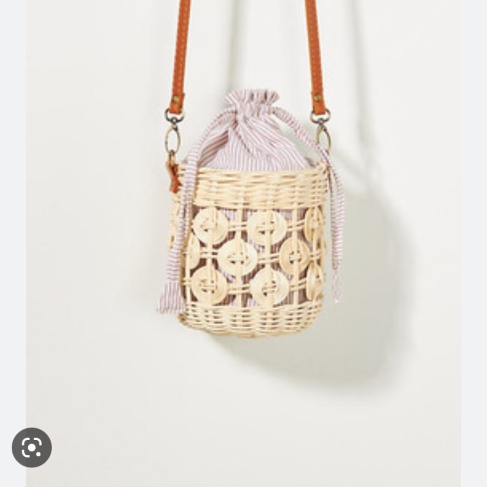 Anthropologie lined peekaboo bucket purse new without tags - Picture 5 of 10